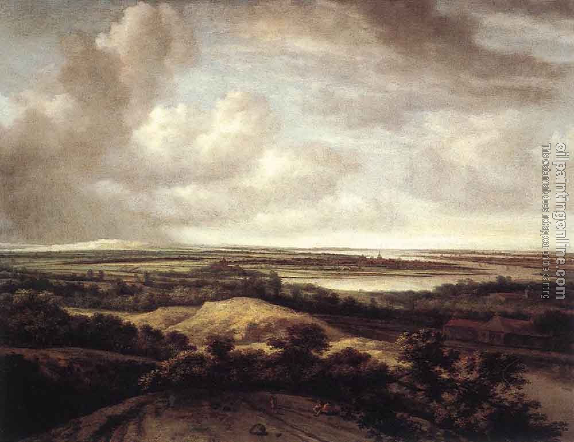 Philips Koninck - Panorama View Of Dunes And A River